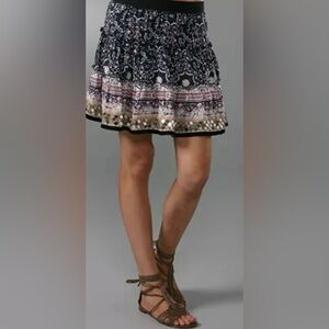 Free People | Embellished Boho Tiered Mini Skirt